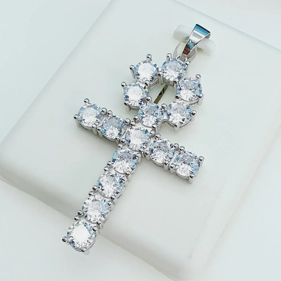 "925 Sterling Silver Cubic Zirconia Pendant, UU1P6A6025 - Picture 1 of 10